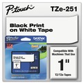 Labels | Brother P-Touch TZE251 0.94 in. x 26.2 ft. TZe Standard Adhesive Laminated Labeling Tape - Black on White image number 4
