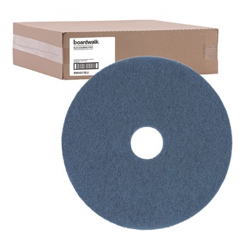 Boardwalk BWK4017BLU 17 in. Diameter Scrubbing Floor Pads - Blue (5/Carton)