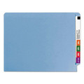 File Folders | Smead 25040 0.75 in. Expansion 2 Fasteners Letter Size Heavyweight Colored End Tab Fastener Folders - Blue Exterior (50/Box) image number 2
