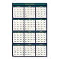 Back to School Sale | House of Doolittle 391 12-Month (July-June): 2025-2026 and 12-Month (Jan-Dec): 2026 24 in. x 37 in. Four Season Erasable Business/Academic Recycled Wall Calendar image number 1