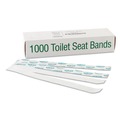 Just Launched | Bagcraft 300591 Sani/Shield Printed 16 in. x 1.5 in. Toilet Seat Band - Deep Blue/White (1000/Carton) image number 0