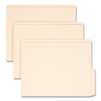 Smead 24128 0.75 in. Expansion 9 in. High Front Heavyweight End Tab Folders - Manila/Letter Size (100/Box)