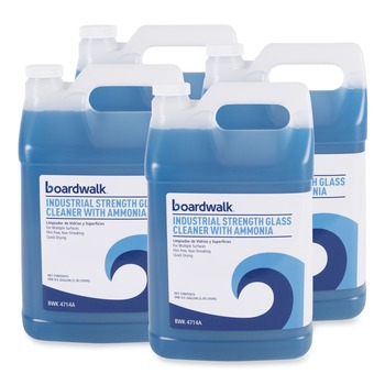 Boardwalk 585600-41ESSN Industrial Strength 1 Gallon Bottle Glass Cleaner with Ammonia (4/Carton)