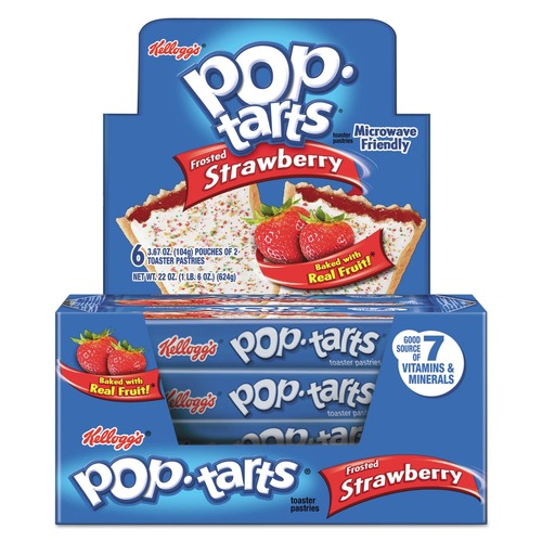 Snacks | Kellogg's KEL31732 3.67 oz. Pop Tarts - Frosted Strawberry (6/Box) image number 0