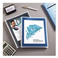Report Covers & Pocket Folders | Avery 47696 150-Sheet Capacity 11 in. x 8.5 in. Flexi-View Six-Pocket Polypropylene Organizer - Translucent/Navy image number 3