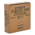 Trash Bags | Stout by Envision E2430E85 13 Gallon 0.85 mil 24 in. x 30 in. EcoSafe-6400 Bags - Green (45/Box) image number 5
