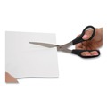 Arts & Crafts Supplies | Westcott 16907 8 in. All Purpose Straight Scissors with 3.5 in. Cut Length - Offset Black (3/Pack) image number 2