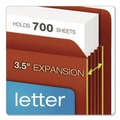 File Folders | Pendaflex 95565EE 5.25 in. Expansion Legal Size Heavy-Duty End Tab File Pockets - Red Fiber (10/Box) image number 2