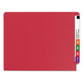 File Folders | Smead 25710 0.75 in. Expansion Shelf-Master Reinforced End Tab Colored Folders - Letter Size/Red (100/Box) image number 1