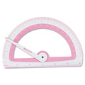 Office & Office Supplies | Westcott 14376 6 in. Ruler Edge Plastic Soft Touch School Protractor with Antimicrobial Product Protection - Assorted Colors image number 1