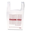 Food Service | Inteplast Group THW2VAL 12 in. x 7 in. x 23 in. HDPE T-Shirt Bags - White/Red (500/Carton) image number 3