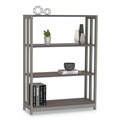 Office Filing Cabinets & Shelves | Linea Italia LITTR735MOC 31-1/2 in. x 11-5/8 in. x 43-1/4 in. Three-Shelf Trento Line Bookcase - Mocha image number 3