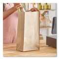 Food Service | Ross & Wallace Paper Products 100316500PK/BL 7.75 in. x 4.75 in. x 16 in. #16 Size Grocery Paper Bags - Kraft (500/Bundle) image number 3