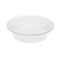 Food Service | Pactiv Corp. NC723 Newspring VERSAtainer 7 x 7 x 2.38 24 oz Plastic Microwavable Containers - White/Clear (150/Carton) image number 3