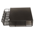 Desktop Organizers | Safco 3274BL 12.5 in. x 11.25 in. x 3.25 in. 5 Compartments One Drawer Hospitality Organizer - Black image number 2