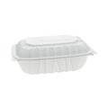 Food Trays, Containers, and Lids | Pactiv Corp. YCNW0205 9 x 6 x 3.1 EarthChoice Vented Microwavable MFPP Plastic Hinged Lid Container - White (170/Carton) image number 3