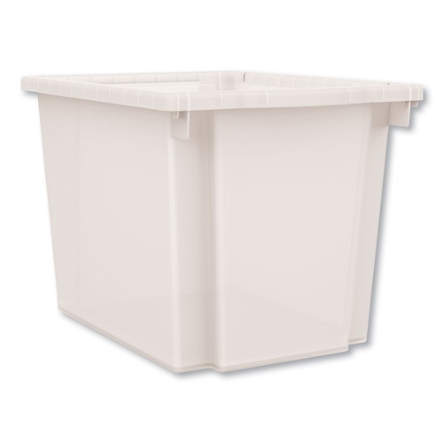 Boxes & Bins | HON HFMBIN12 Flagship 12.75 in. x 16 in. x 12 in. 1 Section Storage Bins - Translucent White image number 0