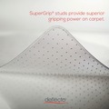 Office Chair Mats | Alera CM1J442FALEPL 46 x 60 Occasional Use Studded Chair Mat for Flat Pile Carpet - Clear image number 7