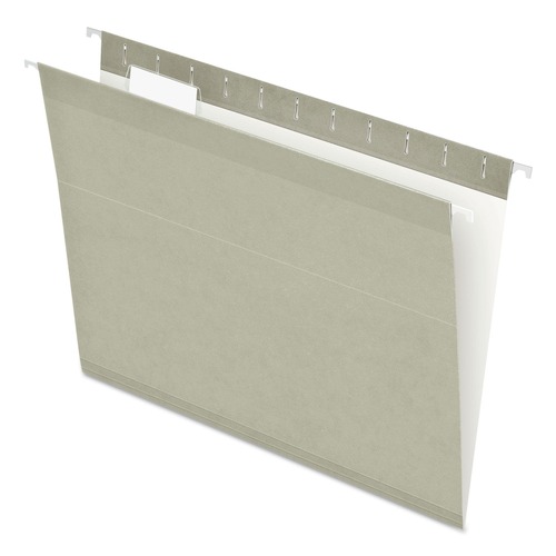 File Folders | Pendaflex 04152 1/5 GRA 1/5-Cut Tabs Letter Size Colored Reinforced Hanging Folders - Gray (25/Box) image number 0