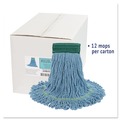  | Boardwalk BWK502BLCT 5 in. Headband Super Loop Cotton/Synthetic Fiber Wet Mop Head - Medium , Blue (12/Carton) image number 5