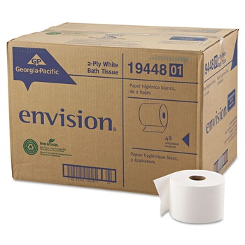TOILET PAPER | Georgia Pacific Professional 19448/01 2-Ply Pacific Blue Basic High-Capacity Septic Safe Bathroom Tissue - White (48 Rolls/Carton)