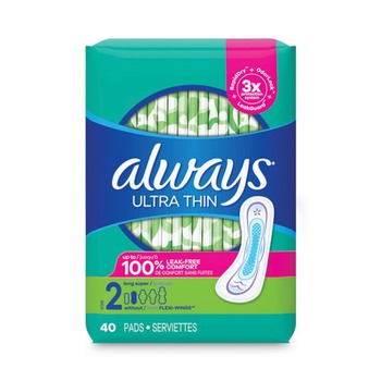 PRODUCTS | Always 59874PK Super Long 10 Hour Ultra Thin Pads (40/Pack)
