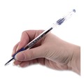 Pens | Pentel BK90-C Stick Fine 0.7 mm R.S.V.P. Ballpoint Pen - Blue Ink, Clear/Blue Barrel (1-Dozen) image number 3