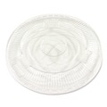 Cups and Lids | Boardwalk BWKPET912STRAW Crystal-Clear Cold Cup Straw-Slot Lids Fits 9 oz. Squat and 12 oz. PET Cups (1000/Carton) image number 2