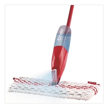 O-Cedar 173563 ProMist MAX Spray Mop with 48 in. Red/Black/Gray Plastic Handle - Red/White/Gray Microfiber Head (4/Carton)
