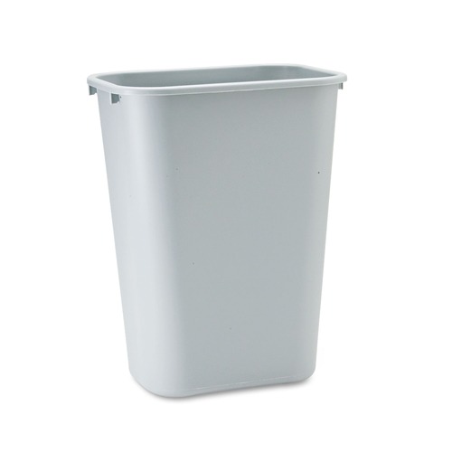 Trash & Waste Bins | Rubbermaid Commercial FG295700GRAY 10.25-Gallon Rectangular Deskside Wastebasket - Gray image number 0