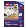 Art & Craft Paper | Avery 08324 85 lbs. Text Weight 8.5 in. x 11 in. 92 Bright Tri-Fold Brochures - Matte White (100/Box) image number 0