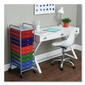 Desktop Organizers | Advantus 34004 1 Shelf 10 Drawer 13 in. x 15.38 in. x 37.75 in. Metal Portable Drawer Organizer - Matte Gray/Assorted image number 2