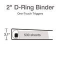 Just Launched | Cardinal 10320 Premier Easy Open 2 in. Capacity 11 in. x 8-1/2 in. 3 Ring ClearVue Locking Slant-D Ring Binder - White image number 1