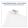Dividers & Tabs | Avery 01067 10-Tab 67 11 in. x 8.5 in. Preprinted Legal Exhibit Side Tab Index Dividers - White (25/Pack) image number 4