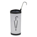 Wall Racks & Hooks | Alba PMTRIA2M 10.25w x 10.25d x 23.67h Steel Triangular Umbrella Stand - Silver/Black image number 1