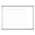 White Boards | U Brands 2903U00-01 PINIT 47 x 35 Magnetic Dry Erase Undated One Month Calendar - White image number 0