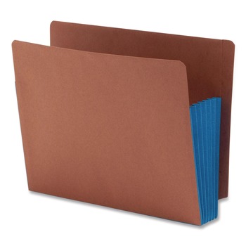 Smead 73689 Fully Lined 6.5 in. High Gussets 5.25 in. Expansion Letter Size Redrope Drop-Front End Tab File Pockets - Blue (10/Box)