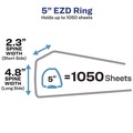 Binders | Avery 79806 3 Locking One Touch EZD Rings 5 in. Capacity 11 in. x 8.5 in. Heavy-Duty View Binder with DuraHinge - Navy Blue image number 5