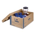 Boxes & Bins | Bankers Box 0066001 SmoothMove 15 in. x 24 in. x 10 in. Prime Moving/Storage Boxes - Large, Brown/Blue (8/Carton) image number 2