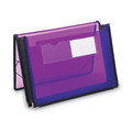 File Folders | Smead 71952 2.25 in. Expansion 1 Section Elastic Cord Closure Letter Size Poly Wallets - Translucent Purple image number 1
