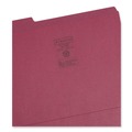 File Folders | Smead 13084 1/3-Cut Tabs Assorted Letter Size 0.75 in. Expansion Reinforced Top Tab Colored File Folders - Maroon (100/Box) image number 2
