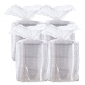 Bowls and Plates | Dart C2464BDL 8.5 in. x 8.5 in. x 0.5 in. PresentaBowls Pro Square Plastic Lids for 24 oz. to 32 oz. Bowls - Clear (63/Bag, 4 Bags/Carton) image number 2