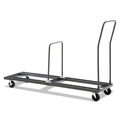 Just Launched | Alera ALEFTCART 20.86 in. x 50.78 in. to 72.04 in. x 43.3 in. 600 lbs. Capacity Metal Chair/Table Cart - Black image number 3