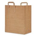 Food Service | Paper Bags & Sacks HB70NP3CLG 12 in. x 7 in. x 17 in. 1/7 BBL Size Flat Handles Bag - Kraft (300/Bundle) image number 0