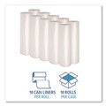 Trash Bags | Boardwalk X8046DCKR01 40 in. x 46 in. 45 gal. 1.4 mil Recycled Low-Density Polyethylene Can Liners - Clear (100/Carton) image number 3