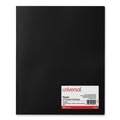 File Folders | Universal UNV20540 100-Sheet Capacity 11 in. x 8.5 in. 2-Pocket Plastic Folders - Black (10/Pack) image number 0