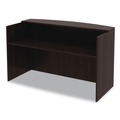 Office Desks & Workstations | Alera ALEVA327236ES Valencia Series 71 in. x 35.5 in. x 29.5 in. - 42.5 in. Reception Desk with Transaction Counter - Espresso image number 1