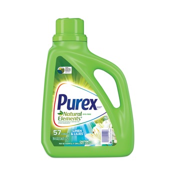 Purex 10024200011205 75 oz. Bottle Linen and Lilies Ultra Natural Elements He Liquid Detergent (6/Carton)