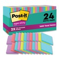 Back to School Sale | Post-it Notes Super Sticky 654-24SSMIA-CP 3 in. x 3 in. Pads in Supernova Neon Collection Colors (24 Pads/Pack) image number 0