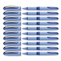 Back to School Sale | Schneider 183403 Extra-Fine 0.3 mm One Hybrid N Stick Rollerball Pen - Blue Ink, Blue Barrel (10/Box) image number 3